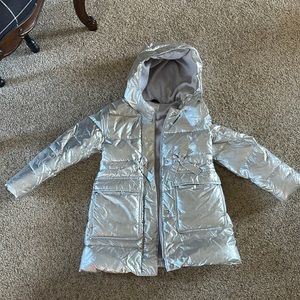 Little girls Crewcuts silver winter coat